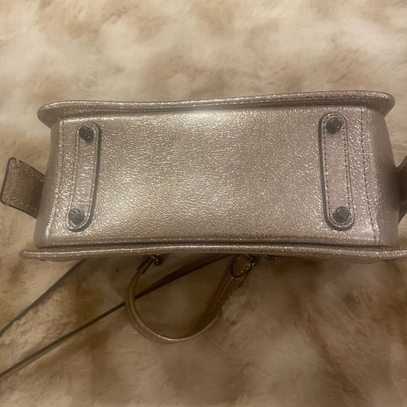 NWOT COACH Dreamer 21 Platinum Metallic Silver Leather Crossbody Satchel - Picture 8 of 14